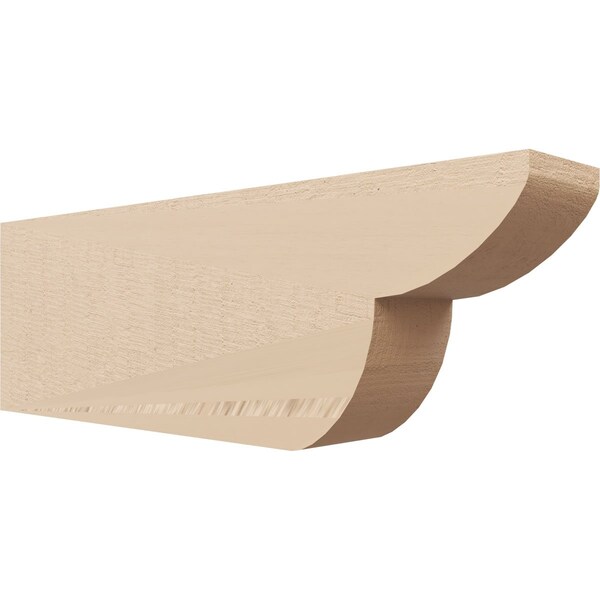 Ekena Millwork 4in. W x 8in. H x 24in. L Crestline Woodgrain TimberThane Rafter Tail, Primed Tan RFTUR04X08X24CRERCPR - main